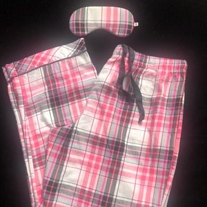 Victoria Secret PJ bottoms with eye cover